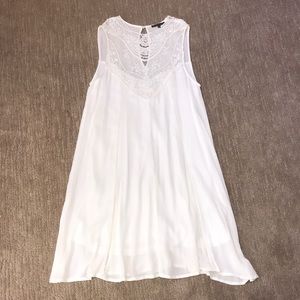White lace top shift dress from Red Dress Boutique